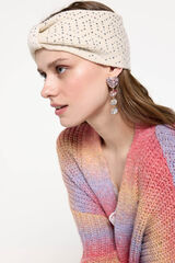 Pieces Banda de punto con strass blanco