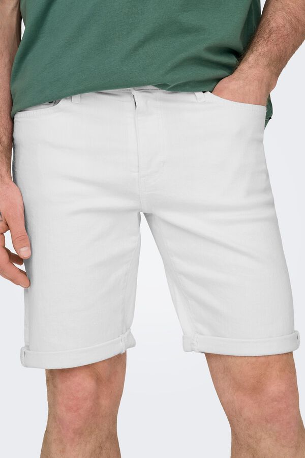 Only & Sons Bermuda jeans branco