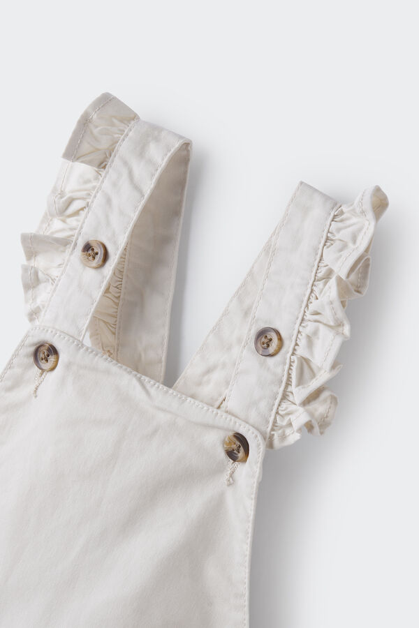 Springfield Kids Jardineiras folhos menina bege