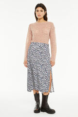 Systemaction Falda animal print blanco