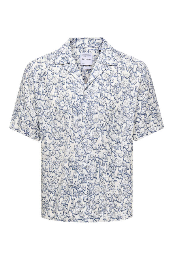 Only & Sons Camisa manga curta estampada branco