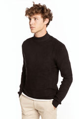 Celopman Su&eacute;ter Ingl&ecirc;s de Gola Alta  preto