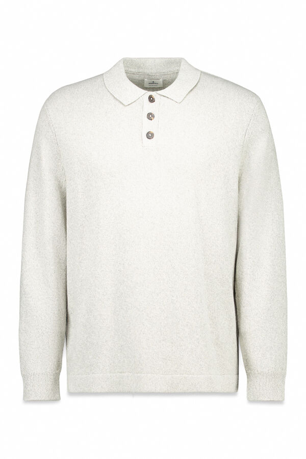 Springfield Jersey cuello polo botones gris