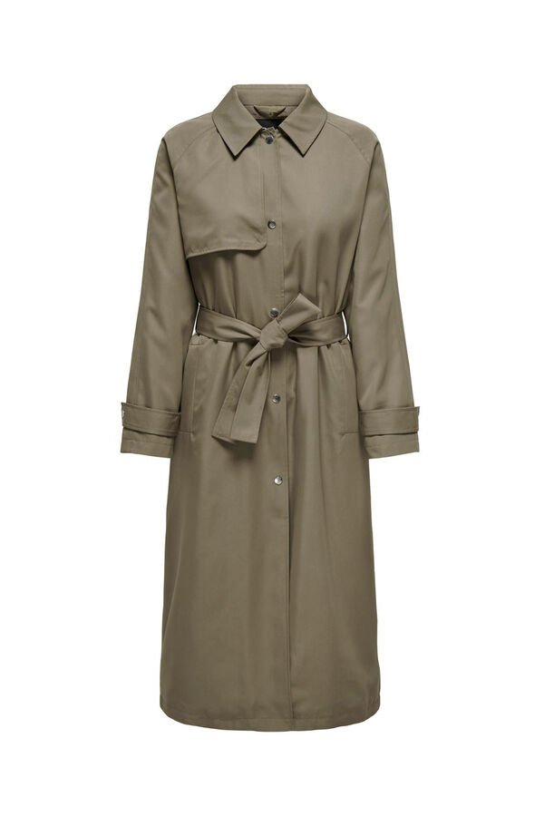 Only Gabardina comprida cinzento