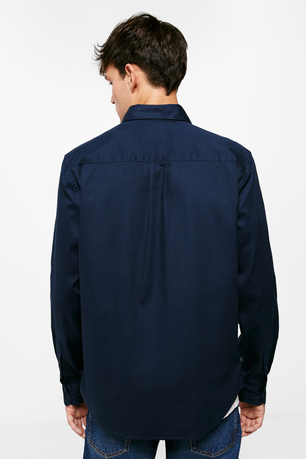 Springfield Camisola oxford de conforto azul