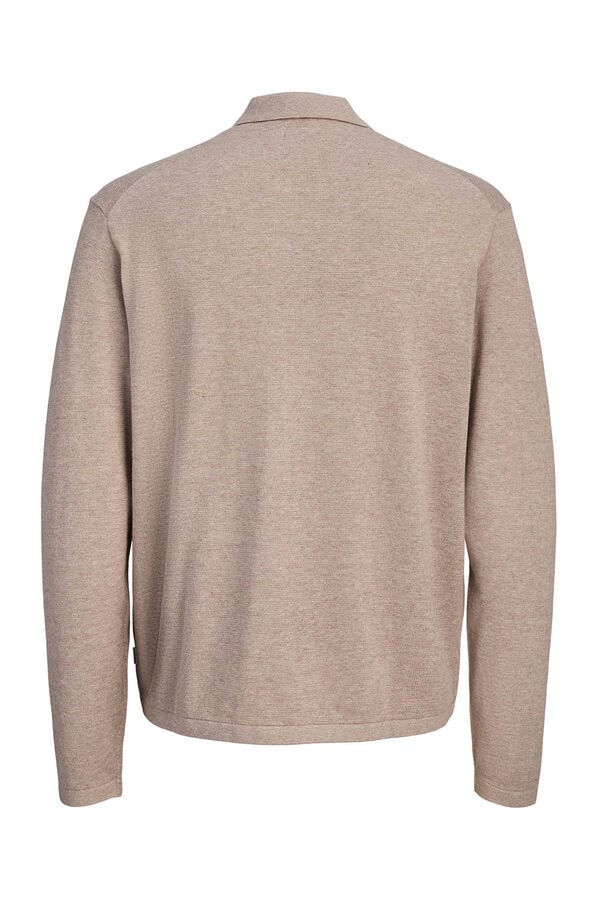 Jack & Jones Casaco de malha b&aacute;sico cru