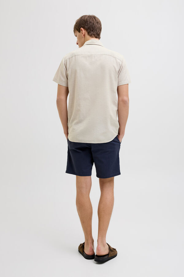 JJ REBEL Camisa comfort fit lino gris