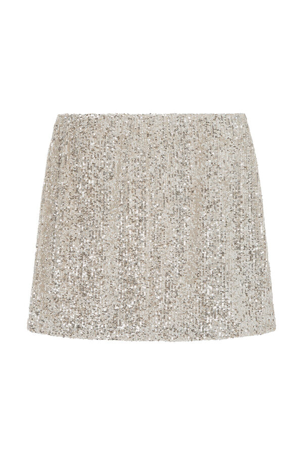 Springfield Falda corta lentejuelas gris