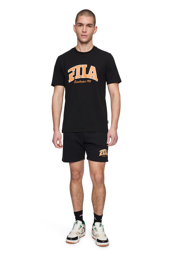 Fila T-shirt de homem de manga curta preto