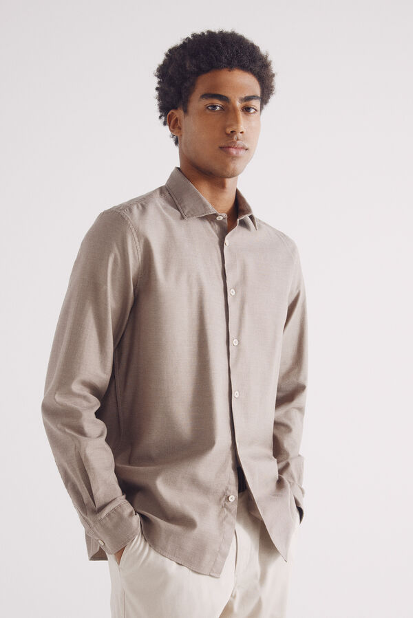 Springfield Camisa vestir estructura nude