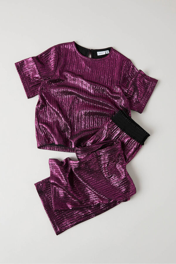 Name It Top de festa para menina rosa