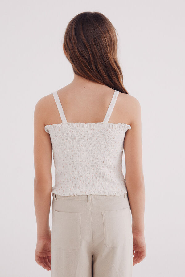 Springfield Kids Top de alças curta para menina branco