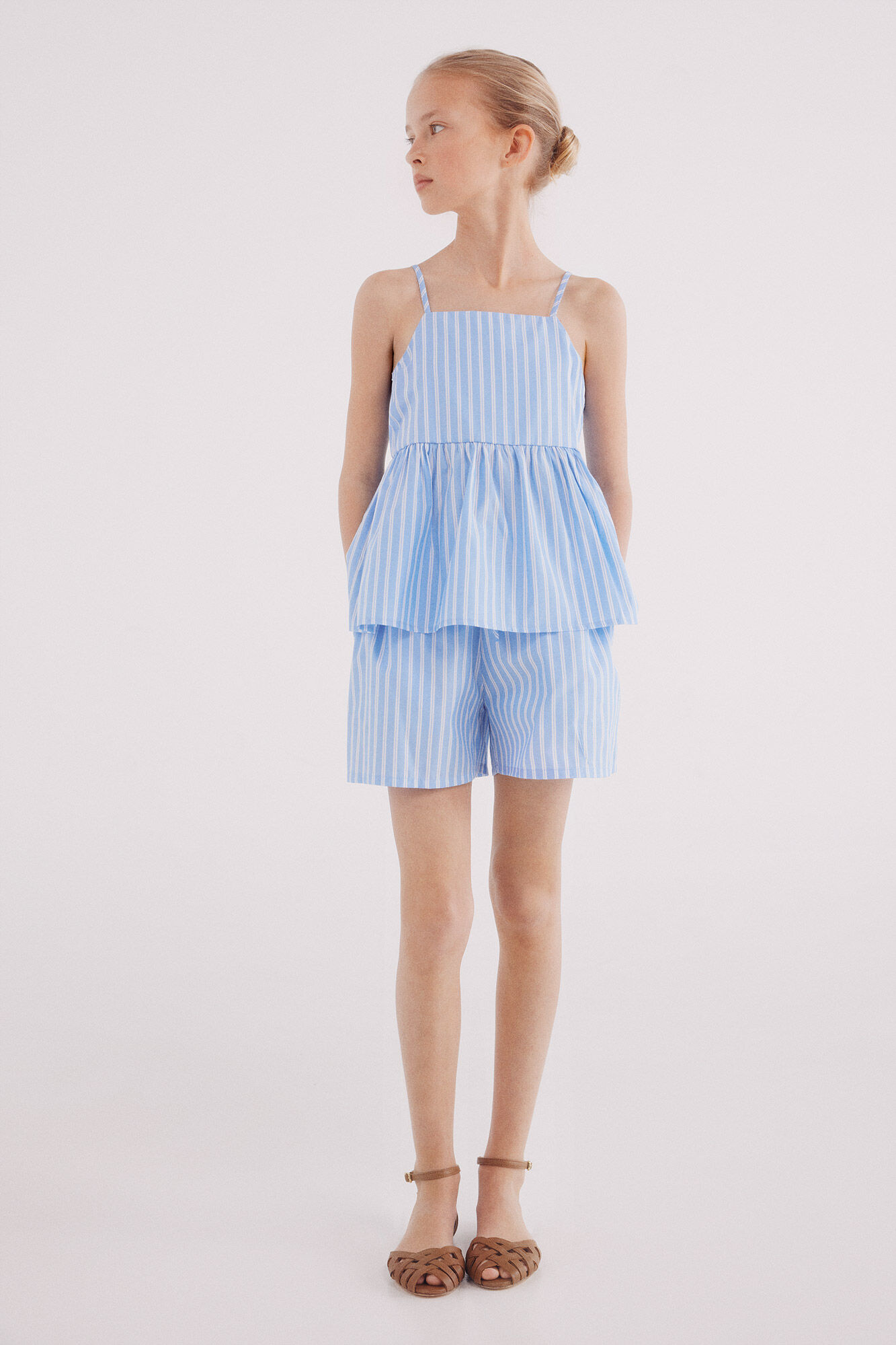 Springfield Kids Shorts riscas para meninas