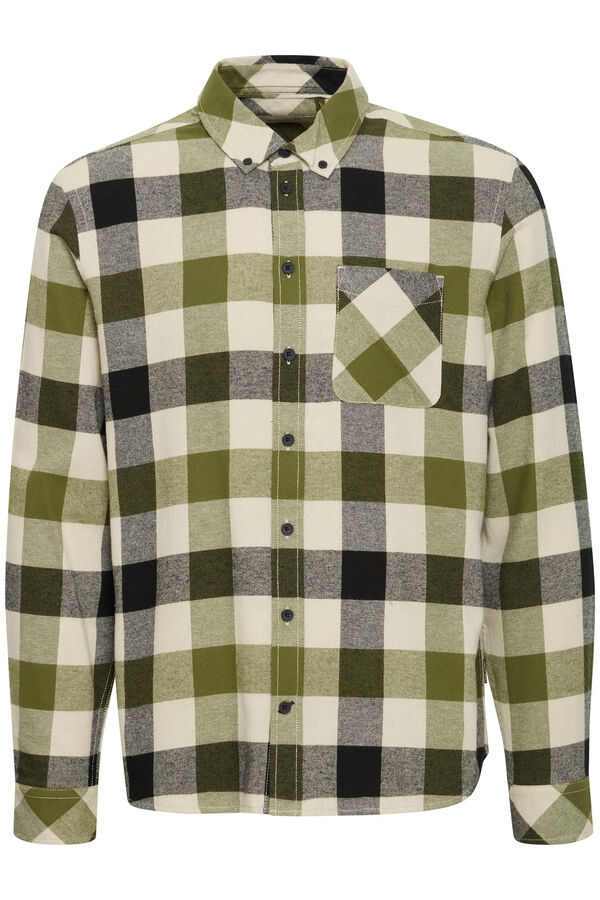 Blend Camisa xadrez de manga comprida  verde