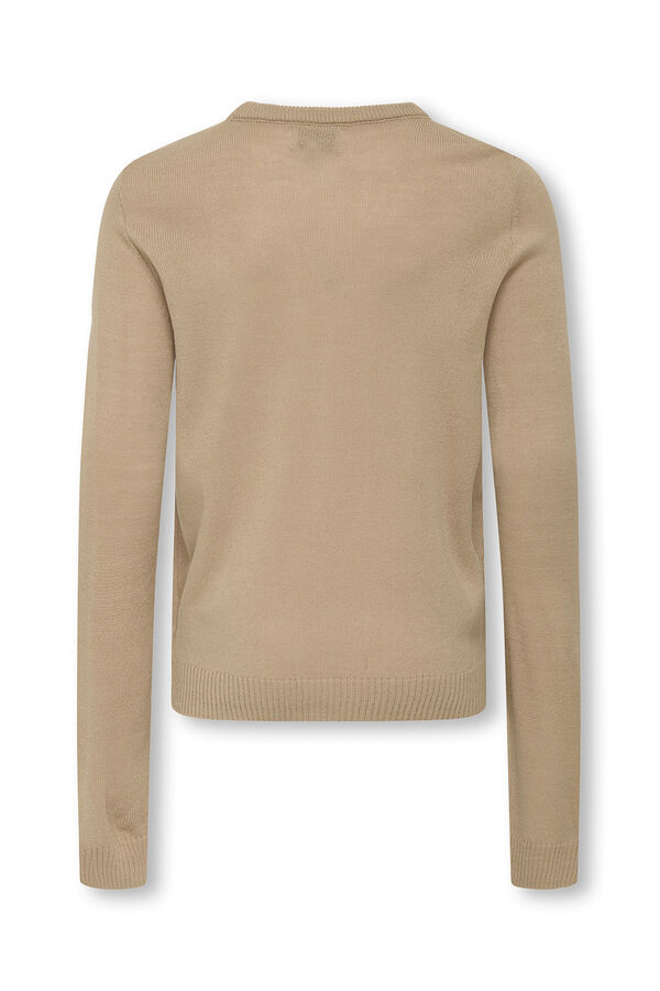 Only Girls Jersey de punto navide&ntilde;o beige