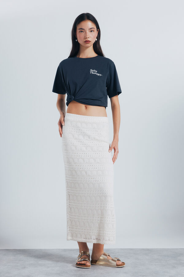 Springfield Costas da camiseta gr&aacute;fica cinzento