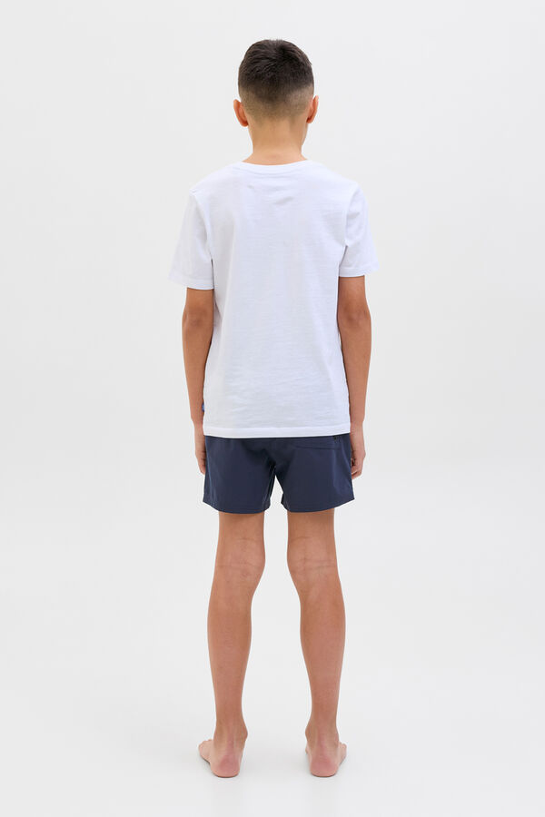 Jack & Jones Junior Shorts de banho com estampado de logo azul