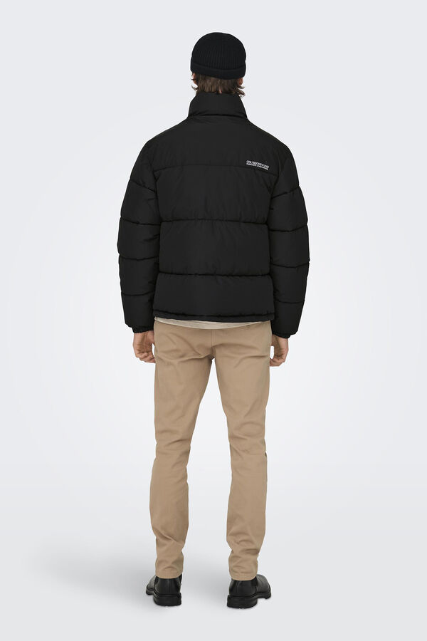 Only & Sons Abrigo acolchado negro