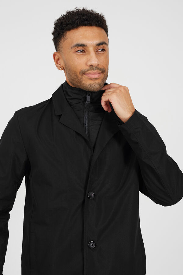 Brave Soul Abrigo con doble capa negro