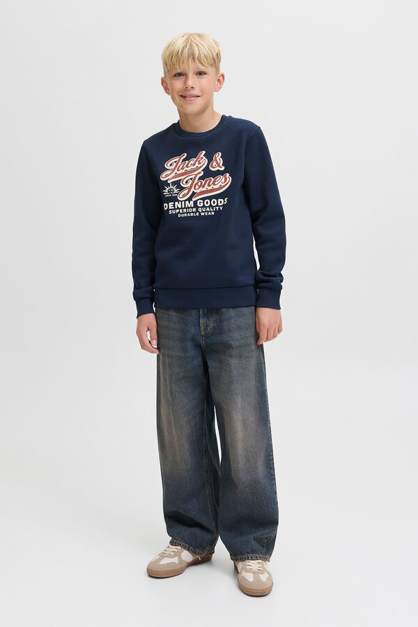 Jack & Jones Junior Sweatshirt logo grande azul