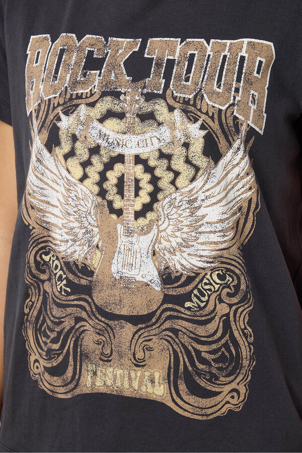 Noisy May Camiseta Regular Manga Corta gris