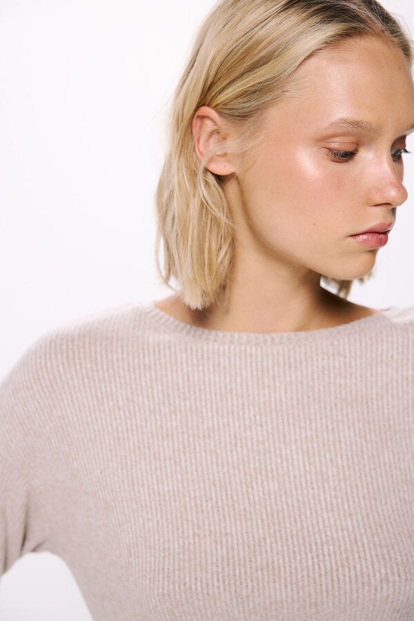 Springfield Camiseta com gola Perkins cru