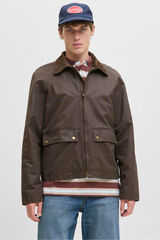 Jack & Jones Cazadora cuello pana marr&oacute;n
