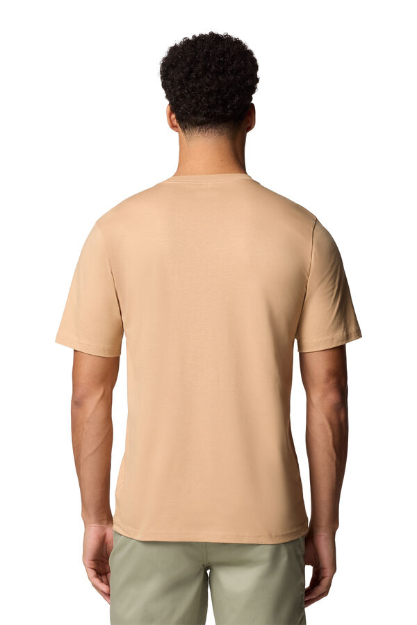 Columbia Camiseta masculina de manga curta de algod&atilde;o org&acirc;nico Basic Logo&trade; da para homem camel
