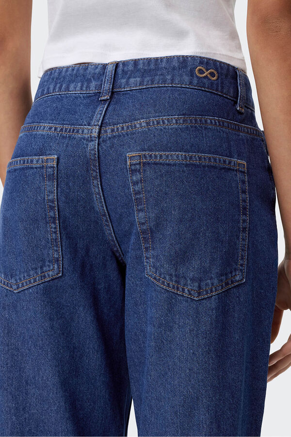 JDY Jeans rectos tiro medio azul