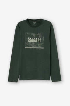 Springfield T-shirt com estampado frontal verde
