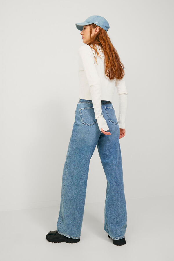 Jack & Jones C&aacute;rdigan crop de punto fino blanco