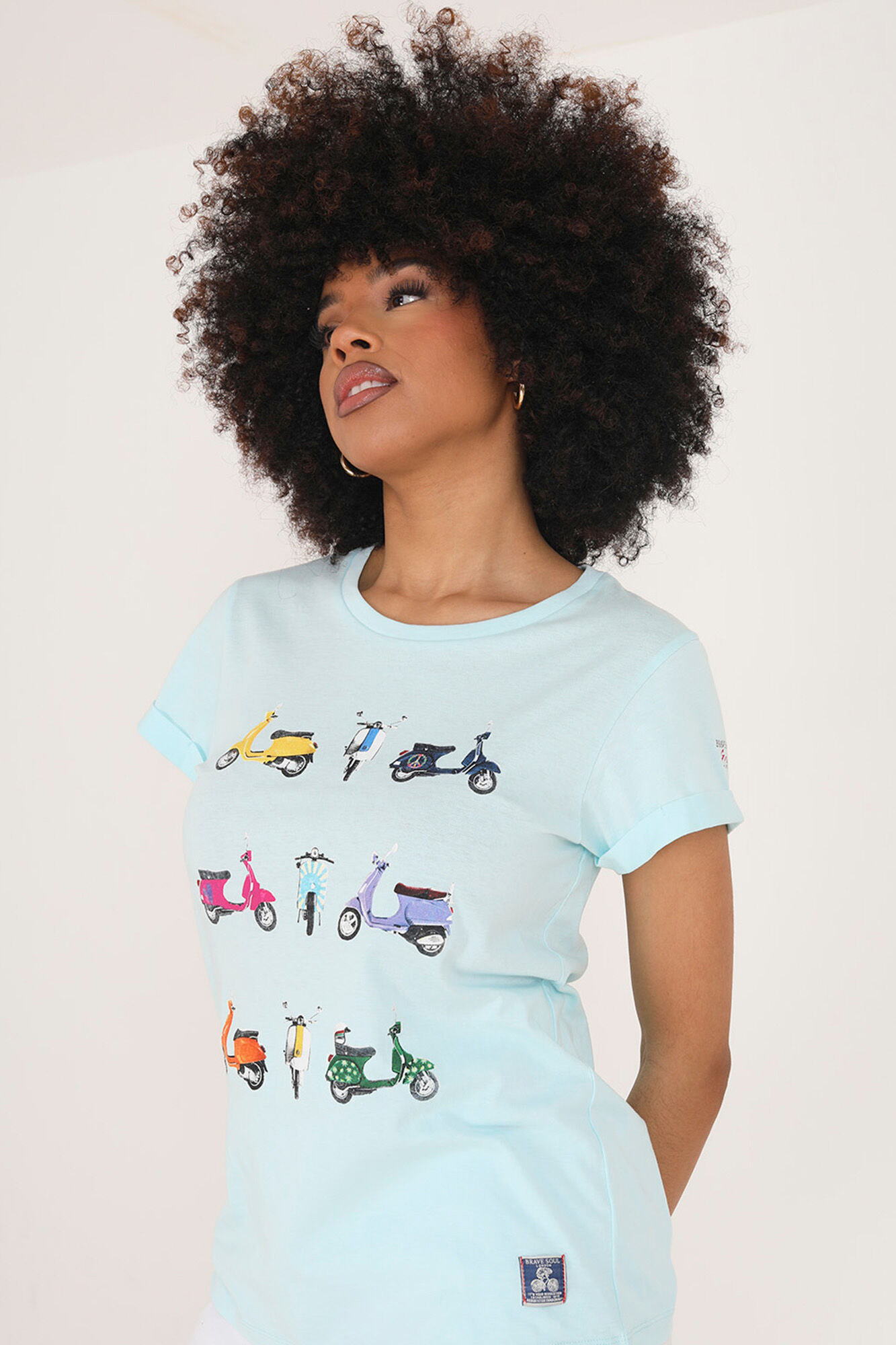 Brave Soul T-shirt de manga curta estampada