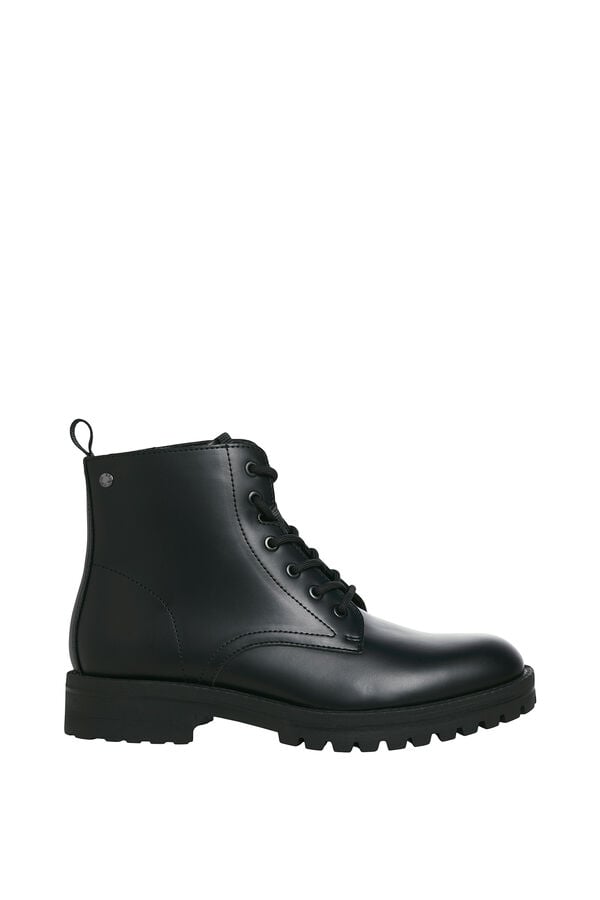 Jack & Jones bota de imita&ccedil;&atilde;o de pele preto