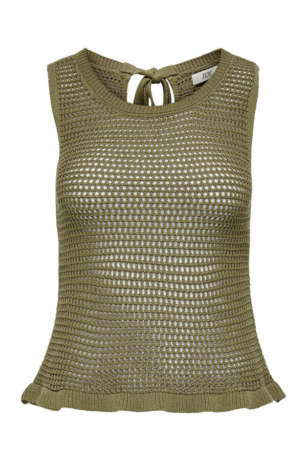 JDY Top de malha rendilhada verde