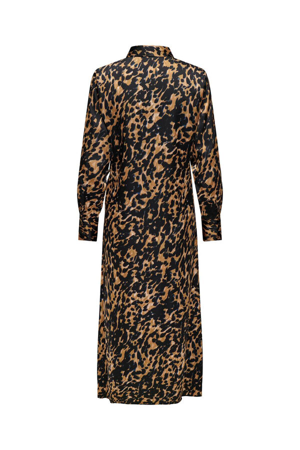 JDY Vestido midi de manga comprida  cru