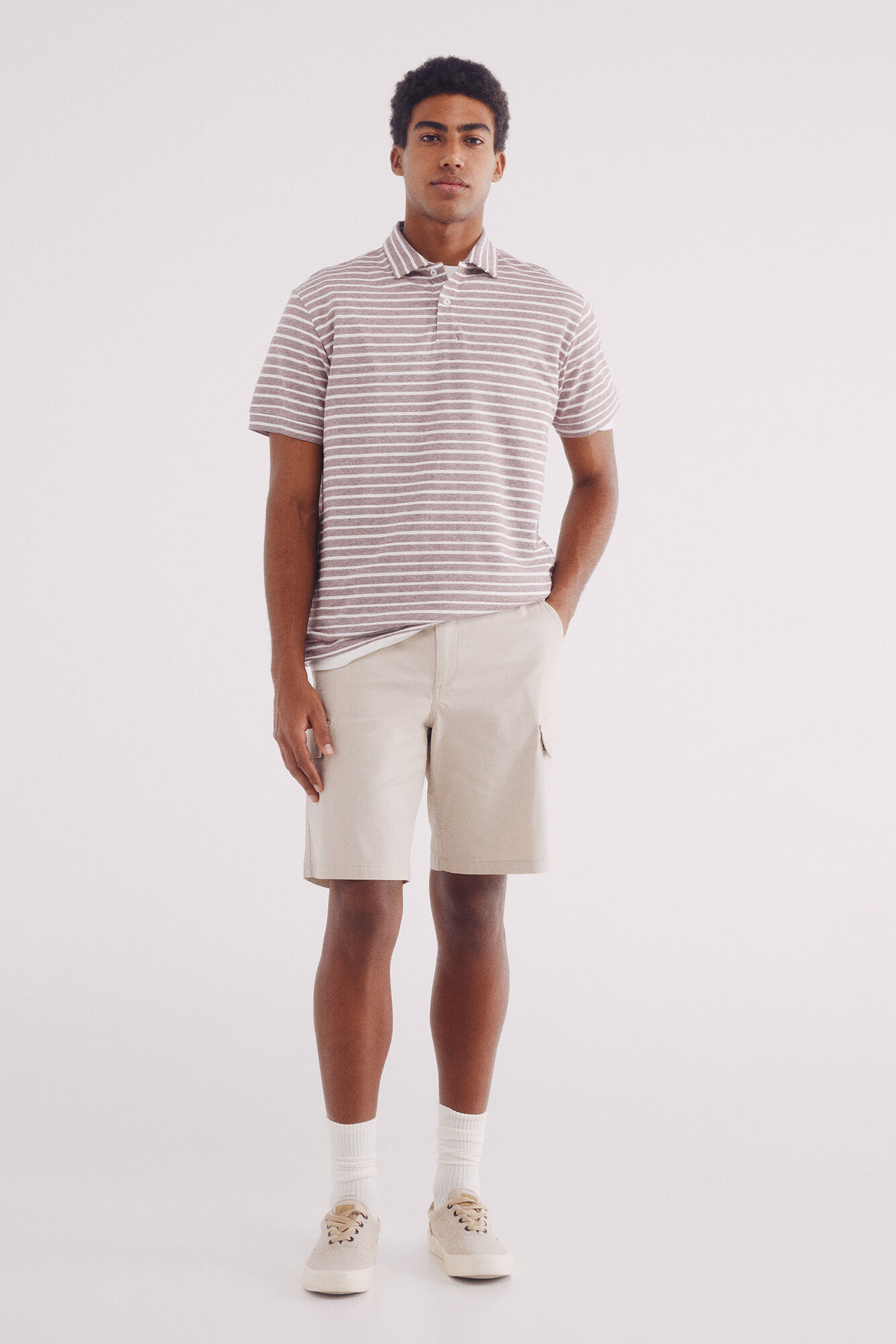 Springfield Polo jersey microraya estructura regular fit