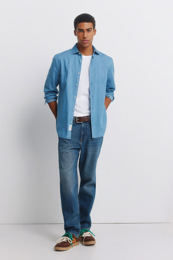 Springfield Jeans sobretintado regular fit azul