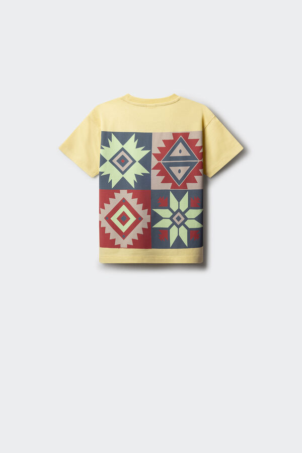 Springfield Kids Camisa de mosaico Navajo para meninos amarelo