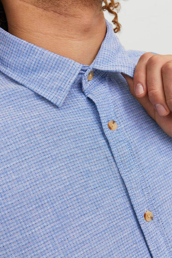 Jack & Jones PLUS Camisa com gola mao azul