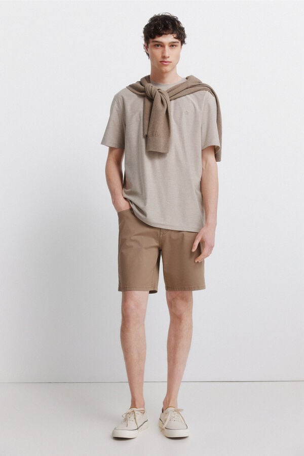 Springfield Bermudas leve 5 bolsos lavagem regular fit cru