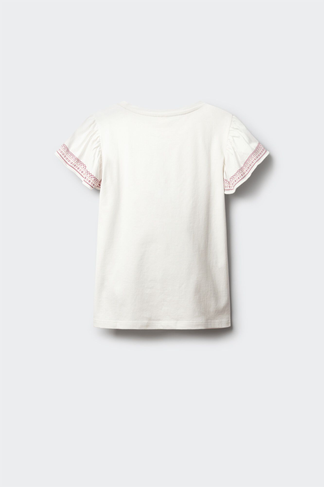 Springfield Kids Camiseta manga corta b&aacute;sica volante estampado ni&ntilde;a