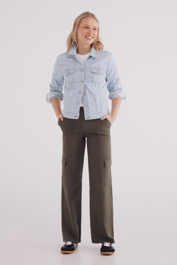 Springfield Cazadora vaquera algod&oacute;n azul