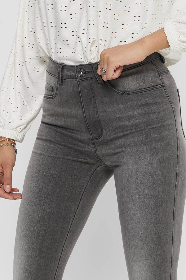 Springfield Jeans skinny y cintura alta gris medio