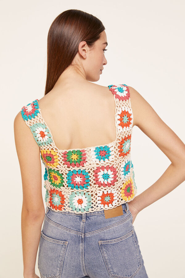 Springfield Top Crochet Flores multicolor