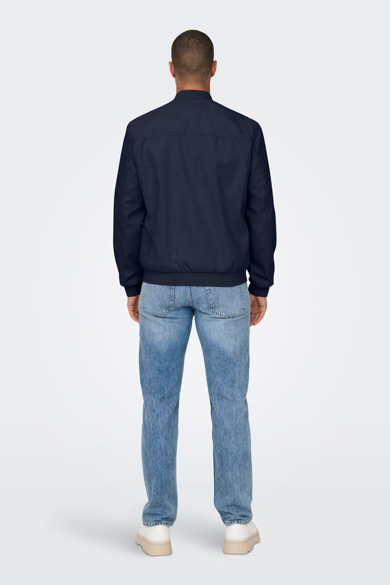 Only & Sons Jaqueta bomber masculina em camur&ccedil;a