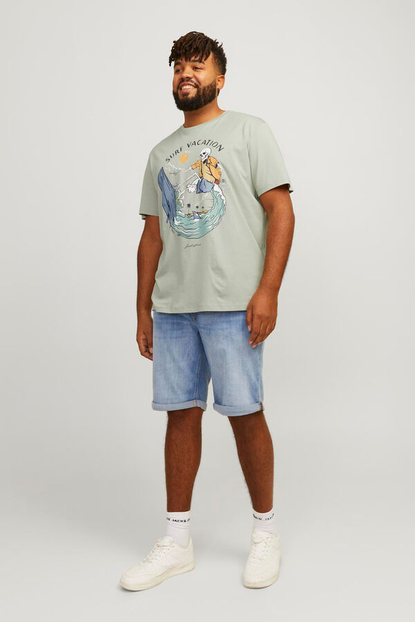 Jack & Jones PLUS T-shirt standard fit Zion Plus verde