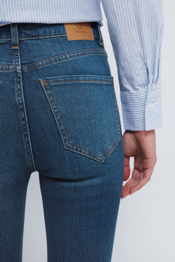 Springfield Cal&ccedil;a jeans slim cropped azul