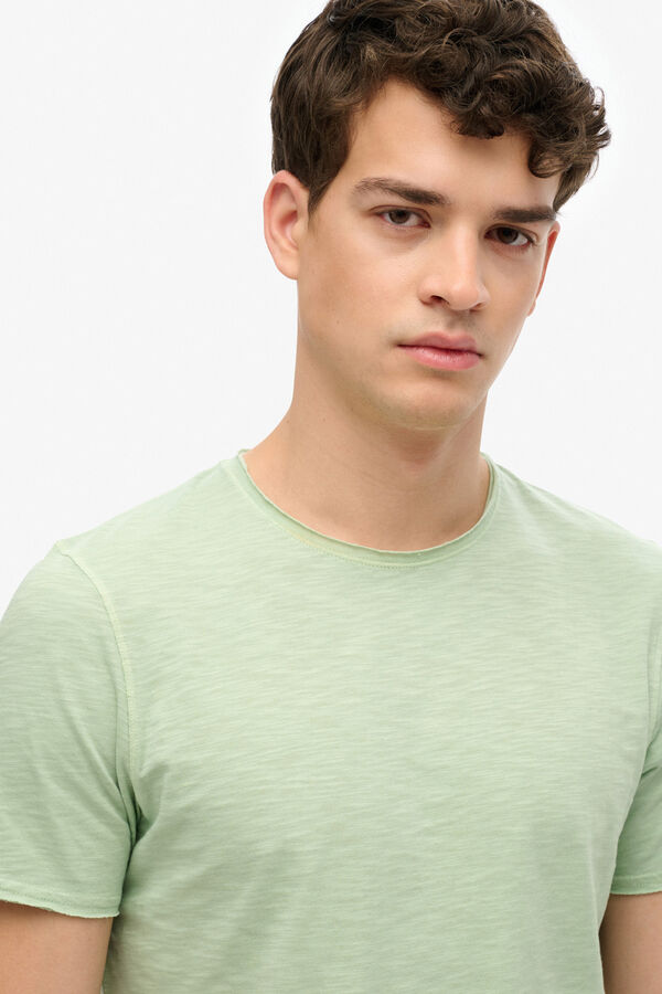 Superdry Raw Edge Slub T Shirt verde