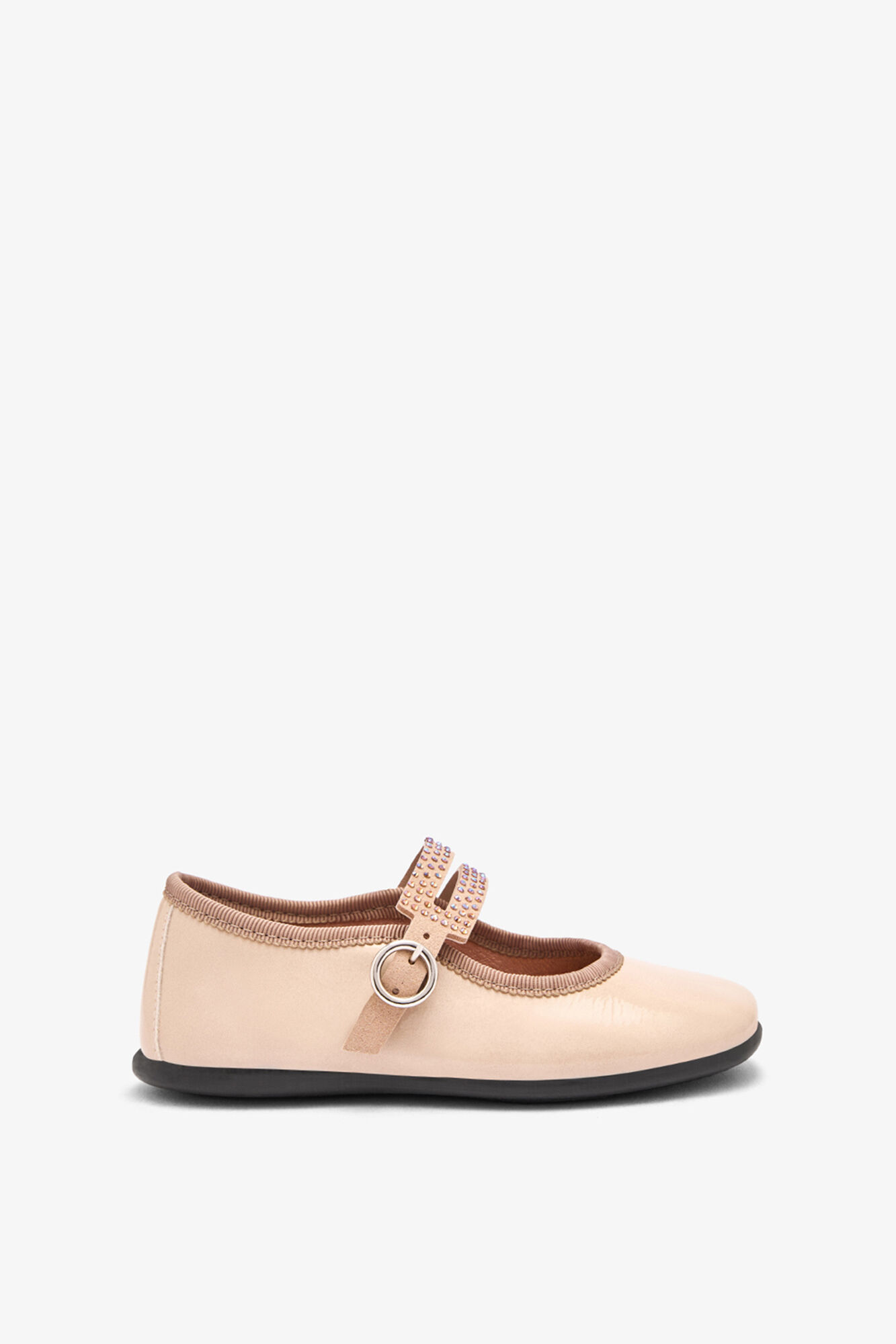 Conguitos Estas Mary Janes de couro envernizado na cor areia com tiras s&atilde;o perfeitas para meninas que buscam cal&ccedil;ado confort&aacute;veis, elegantes e vers&aacute;teis. Seu design cl&aacute;ssico em couro envernizado brilhante apresenta fecho de fivela para um toque moderno e um aju