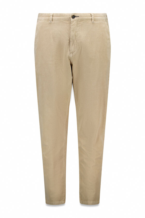 Springfield Pantal&oacute;n chino pana lavada comfort slim fit beige